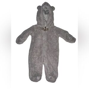 Beige Carter’s Baby Sherpa Hoodie 1 Piece Teddy Bear SZ: New Born Unisex